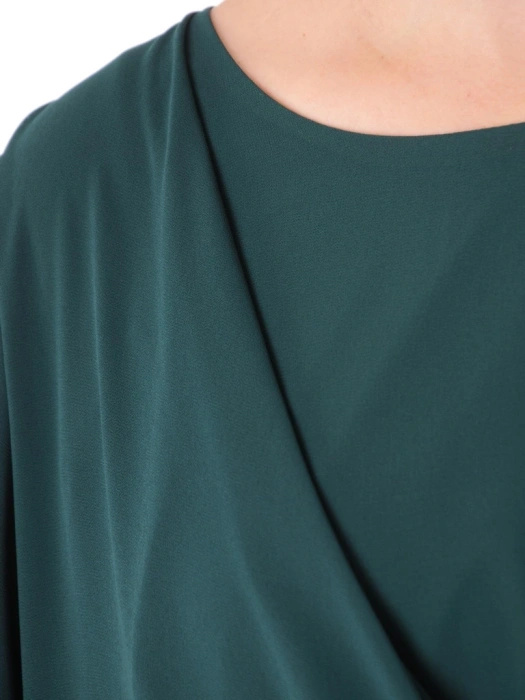 Elegancka sukienka wieczorowa rozkloszowana butelkowa zieleń – zwiewny fason pięknie modelujący sylwetkę 37073