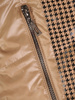 Przejściowa kurtka damska z ozdobnymi wstawkami w pepitkę 33078
