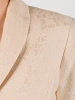 Elegancka garsonka damska midi w kolorze kremowym – prosty fason z rozcięciem z przodu 41337