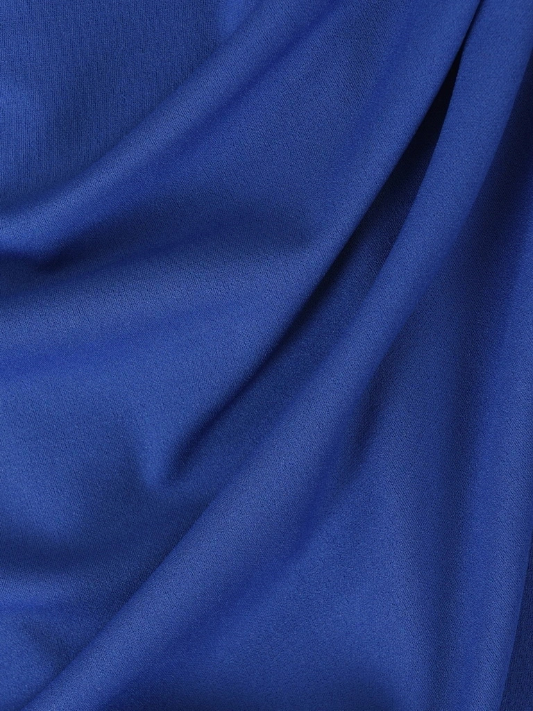 Chabrowa sukienka wizytowa z rękawem 3/4 – prosty krój z marszczeniem wysmuklającym talię 5266