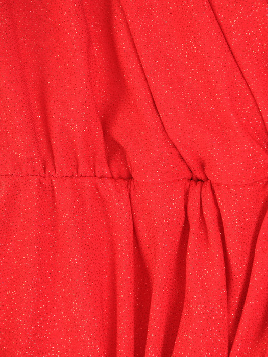 Wieczorowa, kopertowa suknia maxi z połyskującego materiału 34530