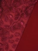 Komplet midi bordowy z beżową narzutką – wysmuklający fason z koronką na wesele 22280