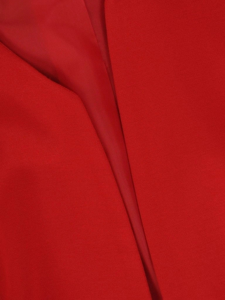 Elegancka czerwona marynarka damska do sukienki – prosty krój z wysmuklającymi zaszewkami 20413