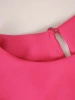 Elegancka bluzka wizytowa w kolorze amarantu – prosty fason z dekoltem na plecach 36546