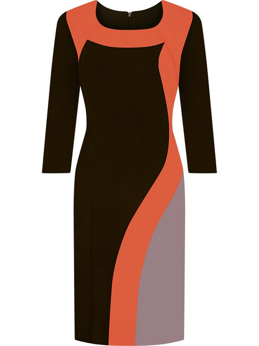 Sukienka z tkaniny Matylda, jesienna kreacja w oryginalnym fasonie.