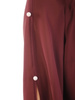 Trapezowa sukienka z szyfonu, kreacja z perełkami na rękawach 34001