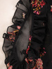 Elegancka sukienka w kwiaty z ozdobnie wyciętymi rękawami 29017