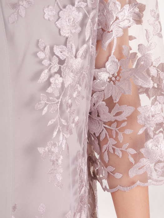 Kostium na wesele, elegancka sukienka z koronkową narzutką  36203