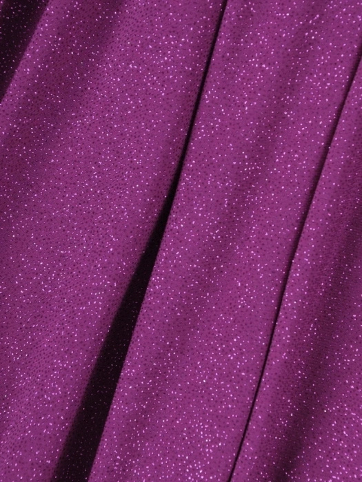 Błyszcząca sukienka wieczorowa na wesele i andrzejki fuksja – rozkloszowany fason tuszujący biodra 38086