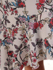 Sukienka z tkaniny, modna kreacja z wiązaniem na dekolcie 25063
