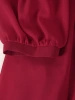 Elegancka sukienka rozkloszowana maxi w kolorze bordo – zwiewny krój z paskiem modelującym talię 41030