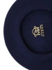 Elegancki beret damski wełniany granatowy – stylowe nakrycie głowy z antenką chroniące przed chłodem 40861