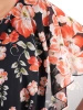 Klasyczna bluzka plus size z krótkim rękawem i kwiatowym wzorem – z fasonem prostym z narzutką, wysmuklająca sylwetkę 38535