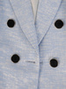 Niebieski płaszcz damski z ozdobnymi guzikami 28500