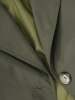 Stylowy płaszcz na jesień damski trencz khaki – kobiecy fason z paskiem modelującym sylwetkę 39409