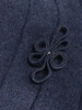 Elegancki kapelusz damski zimowy cloche – granatowe nakrycie głowy z ozdobną wstawką 42451