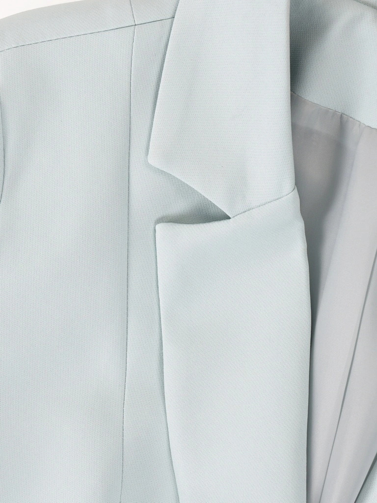 Elegancki żakiet damski do sukienki miętowy – prosty krój subtelnie modelujący sylwetkę 40016