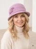 Elegancki kapelusz damski cloche w odcieniu liliowym – stylowy model z ociepleniem na jesień i zimę 42454
