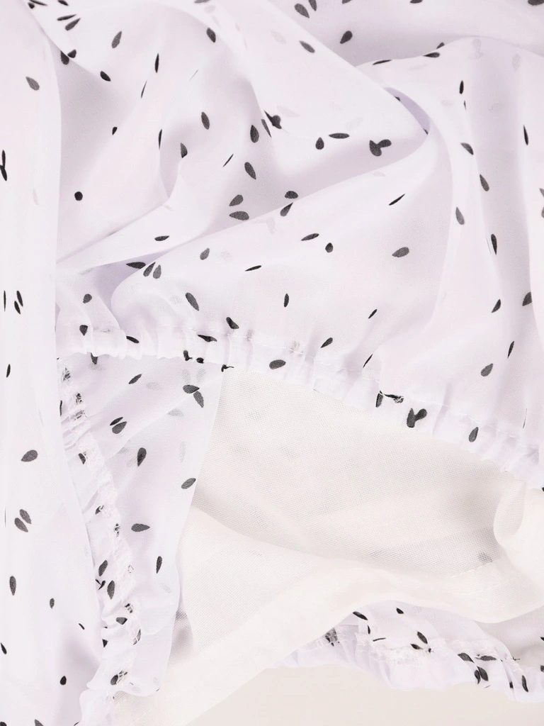 Elegancka bluzka plus size szyfonowa w delikatny wzór z rękawem kimono – z gumą w pasie, idealna na lato 42050