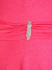Maksi sukienka połyskująca z ozdobną aplikacją w pasie 33701