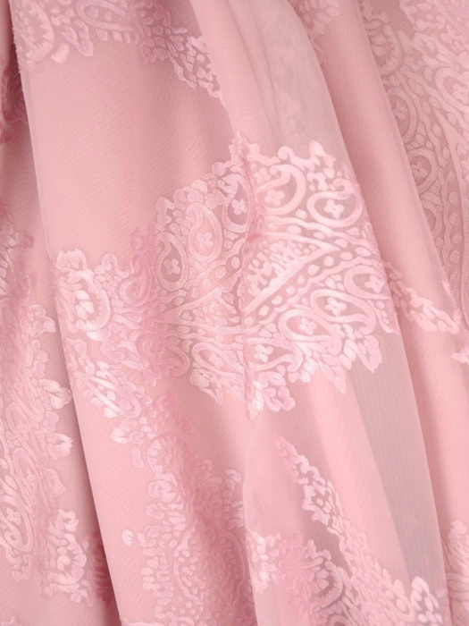 Elegancka sukienka wizytowa maxi w kolorze brudnego różu – rozkloszowany fason wysmuklający sylwetkę 38055