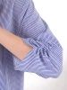 Elegancka bluzka wiskozowa w paski – swobodny fason trapezowy z dekoltem w serek 39694