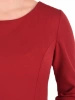 Elegancka czerwona sukienka rozkloszowana midi – kobiecy krój maskujący biodra i wysmuklający talię 37390