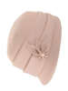 Elegancki kapelusz zimowy damski cloche beżowy – ciepły fason z regulacją obwodu 42428