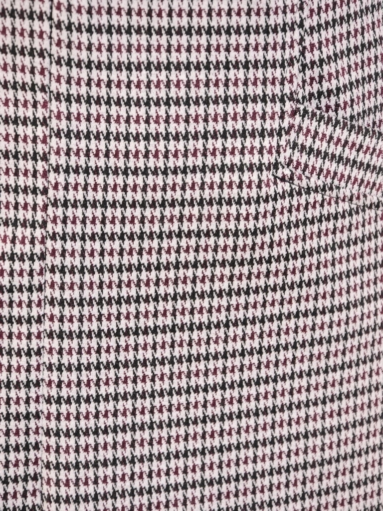 Elegancka sukienka trapezowa midi w pepitkę – fason wysmuklający z ozdobnym zamkiem 30536