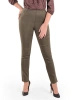 Eleganckie spodnie damskie khaki plus size z wysokim stanem – wysmuklający fason do biura i na co dzień 37640