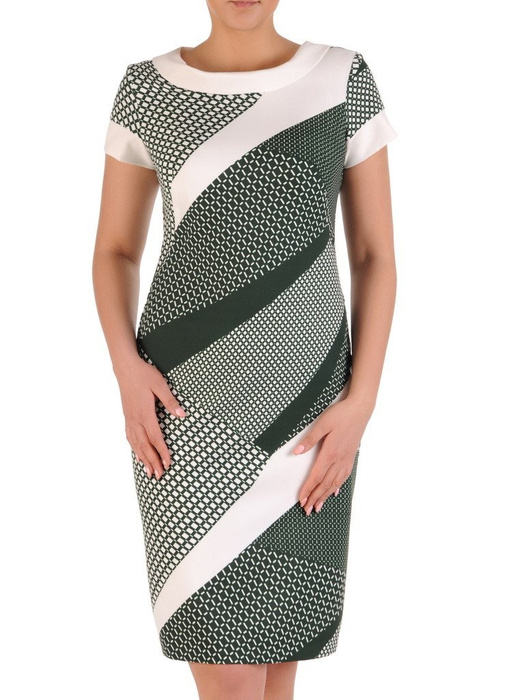 Sukienka wyszczuplająca, geometryczna kreacja z tkaniny 20051.
