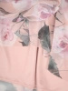 Elegancka sukienka trapezowa midi w botaniczny print – subtelny dekolt w serek wysmuklający sylwetkę 39559