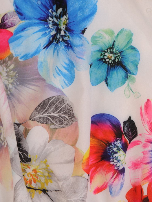 Luźna bluzka w duże, kolorowe kwiaty 20611