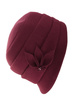Elegancki kapelusz damski zimowy cloche w kolorze buraczkowym – fason z regulacją i ciepłą podszewką 42431
