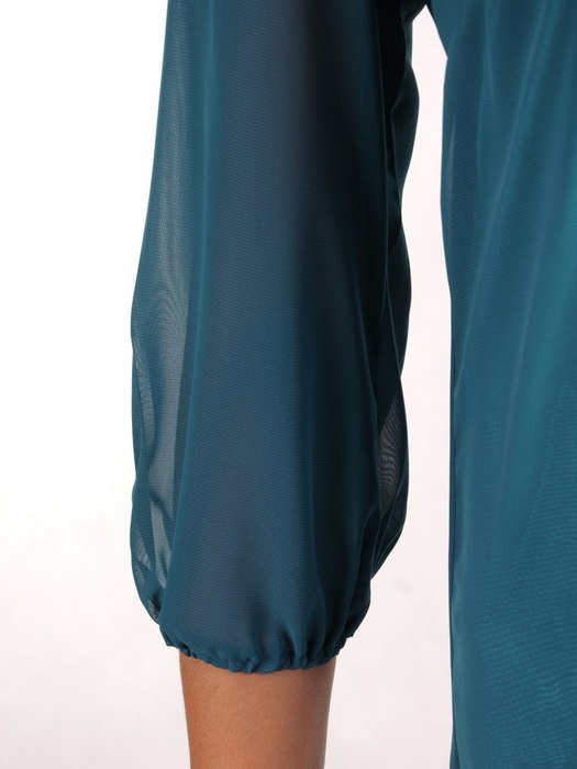 Trapezowa sukienka z szyfonu, zwiewna kreacja na jesień 22304.