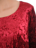 Wyszczuplająca sukienka na jesień z bordowego aksamitu 31531