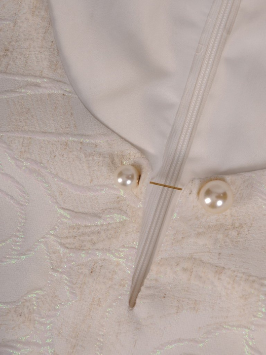 Modny kostium z żakardu, elegancki komplet na wesele 25253