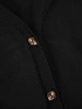 Elegancki czarny sweter damski rozpinany – prosty fason z kieszeniami na chłodniejsze dni 38912