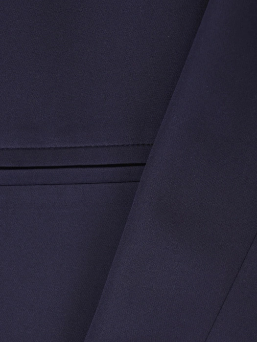 Elegancki granatowy żakiet damski do sukienki – prosty fason z kołnierzem 40014