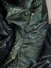 Zielona pikowana kurtka damska z kapturem 34235