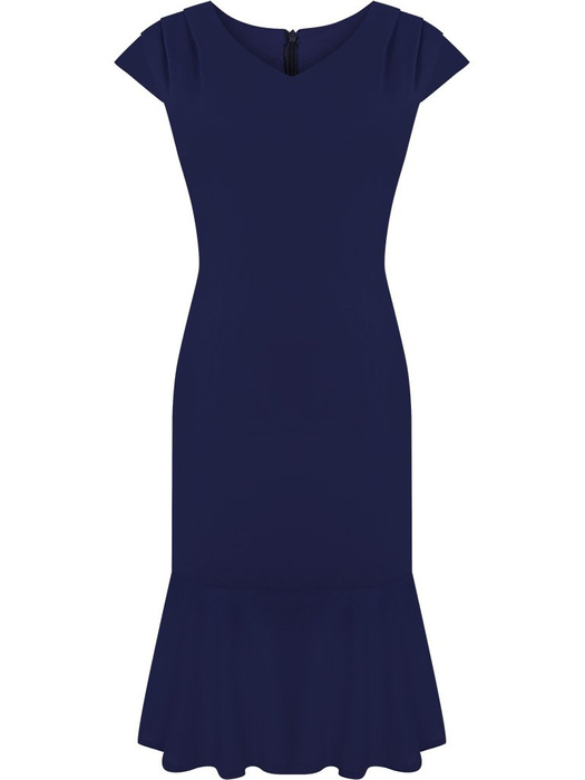 Sukienka z szyfonu Arabella V, zwiewna kreacja w długości do łydki.
