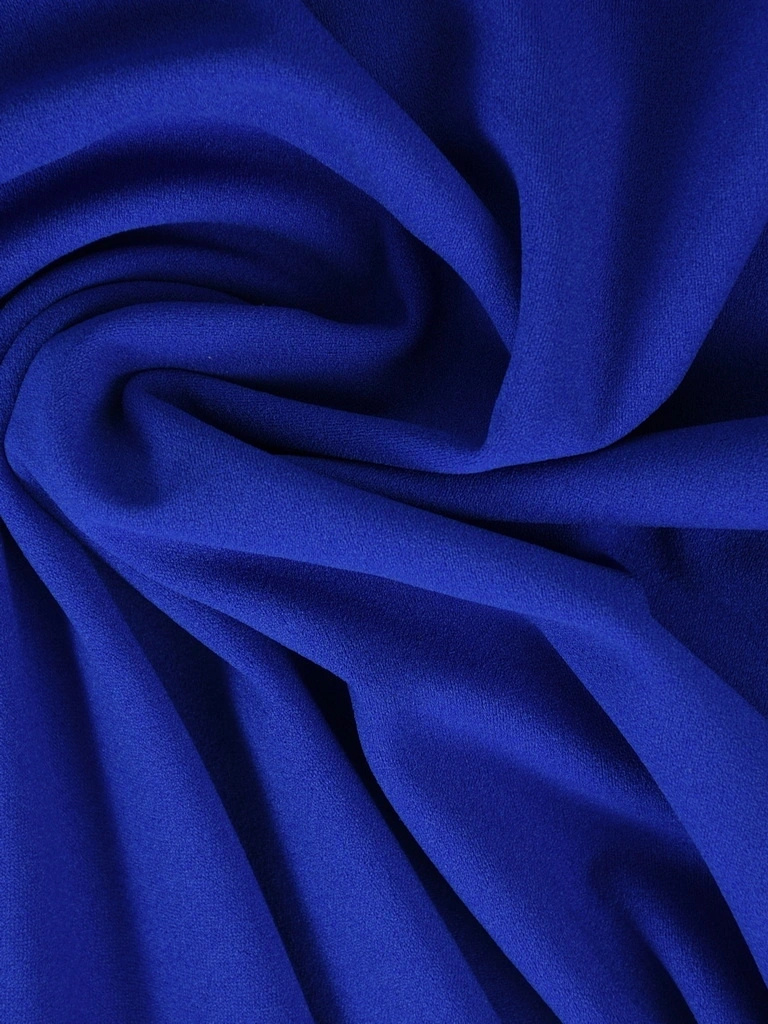 Elegancka chabrowa sukienka rozkloszowana midi – kobiecy krój z rękawem 3/4 podkreślający talię 42268