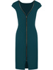 Klasyczna sukienka z ozdobnym suwakiem na plecach Iwitta VI.