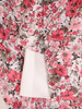 Zwiewna sukienka w kwiaty, kreacja z wiązaniami na rękawach 30795