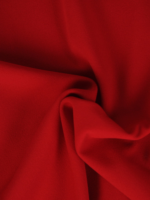 Dzianinowa sukienka z krótkimi rękawami, nowoczesna kreacja w kolorze czerwonym 20210