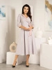 Elegancka sukienka rozkloszowana midi w pepitkę – kobiecy krój z wiązaniem w pasie 34682