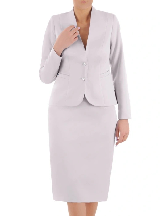 Szara elegancka spódnica ołówkowa na jesień – dopasowany fason subtelnie podkreślający figurę 37735