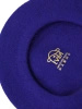 Elegancki beret wełniany damski w kolorze chabrowym – ciepły francuski fason z antenką na jesień i zimę 40859
