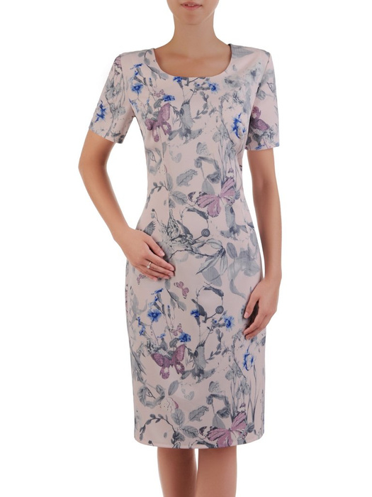 Klasyczna sukienka w pastelowe kwiaty Larissa IV.