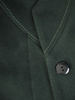 Zielony ocieplany płaszcz z ozdobnymi przeszyciami 34153